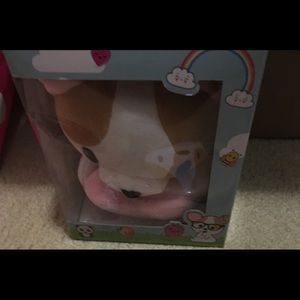 Too Faced Eye Palette and stuffed dog